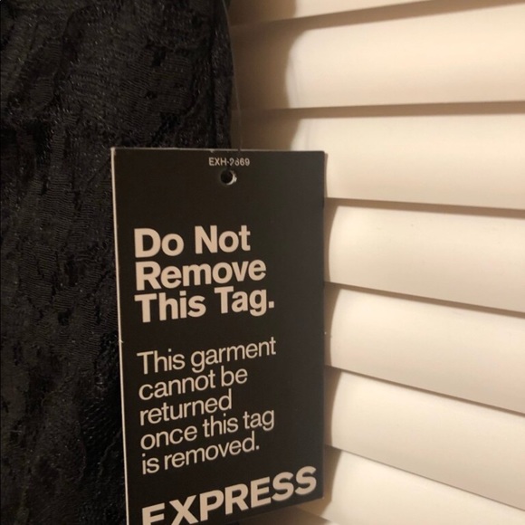 Express Black One Shoulder Lace Dress - Picture 4 of 7